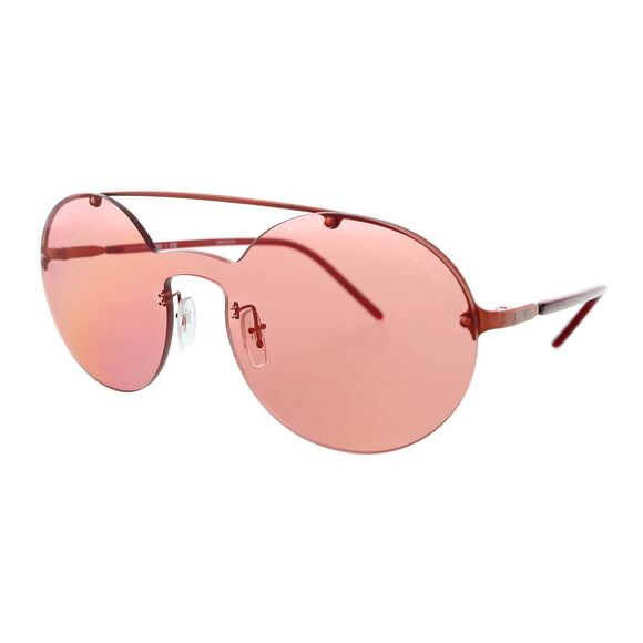 Emporio Armani Accessories - Emporio Armani 0EA2088 329784 Shiny Pink  Irregular Rimless Aviator Sunglasses
